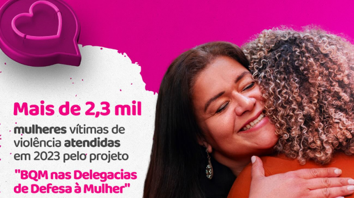 Projeto “BQM nas DDMs” atende mais de 2,3 mil mulheres vítimas de violência em 2023